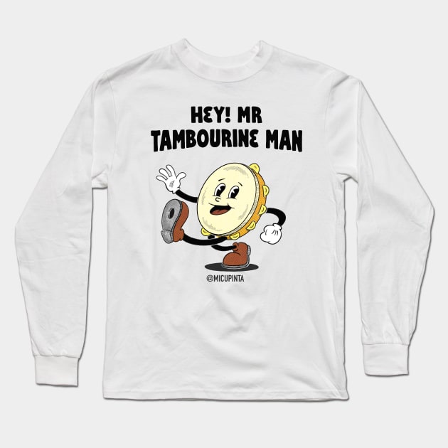 Tambourine man Long Sleeve T-Shirt by Micupinta